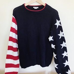 Vintage American Flag Jumper Sweater - Large